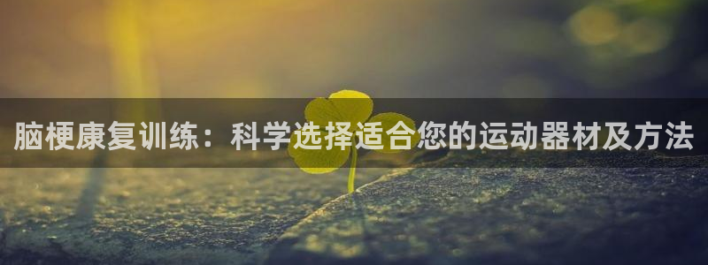 征途国际集团官网首页网址：脑梗康复训练：科学选择适合